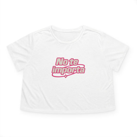 No te importa Y2K - Flowy Cropped Tee