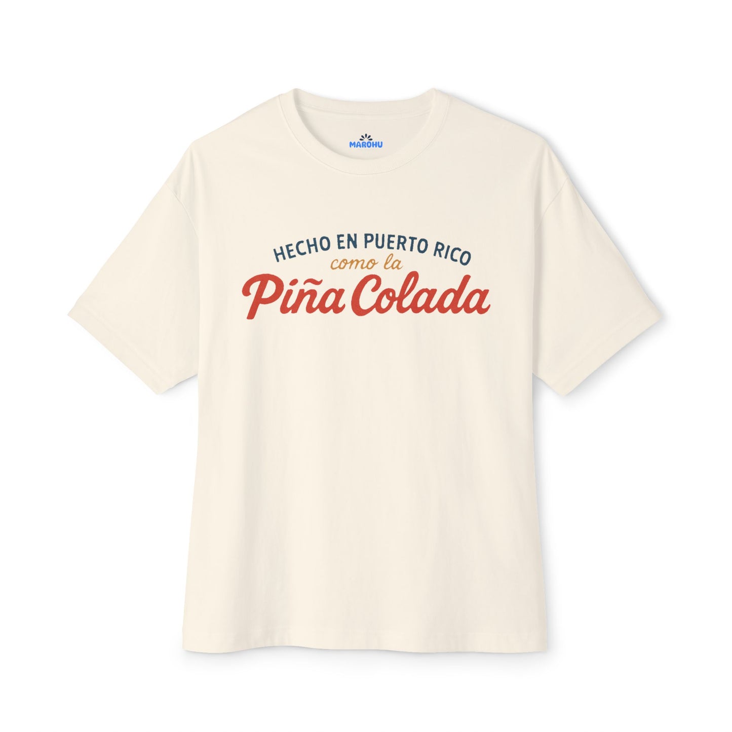 Puerto Rico Piña Colada Tee - Oversized Boxy Light T-shirt