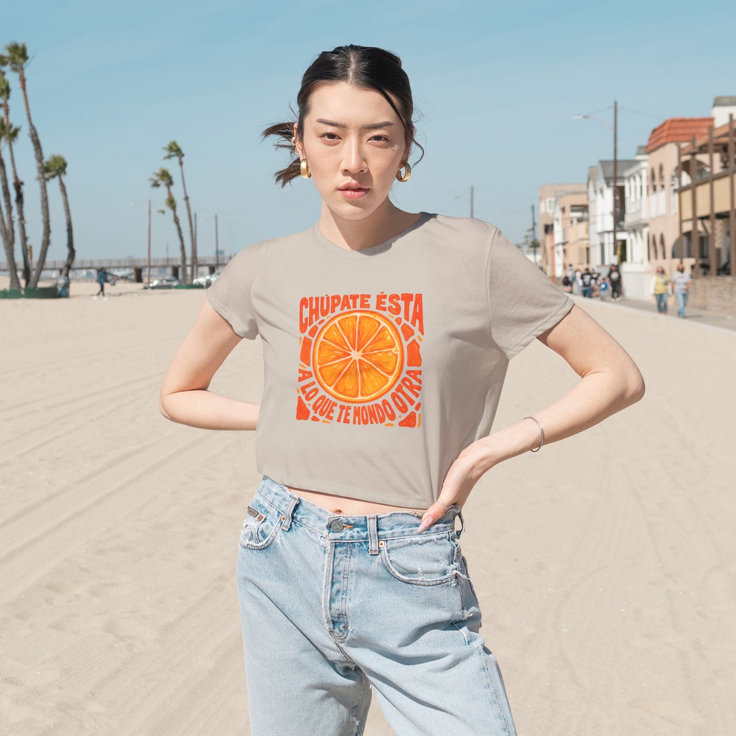 Chupatela la china - Flowy Cropped Tee