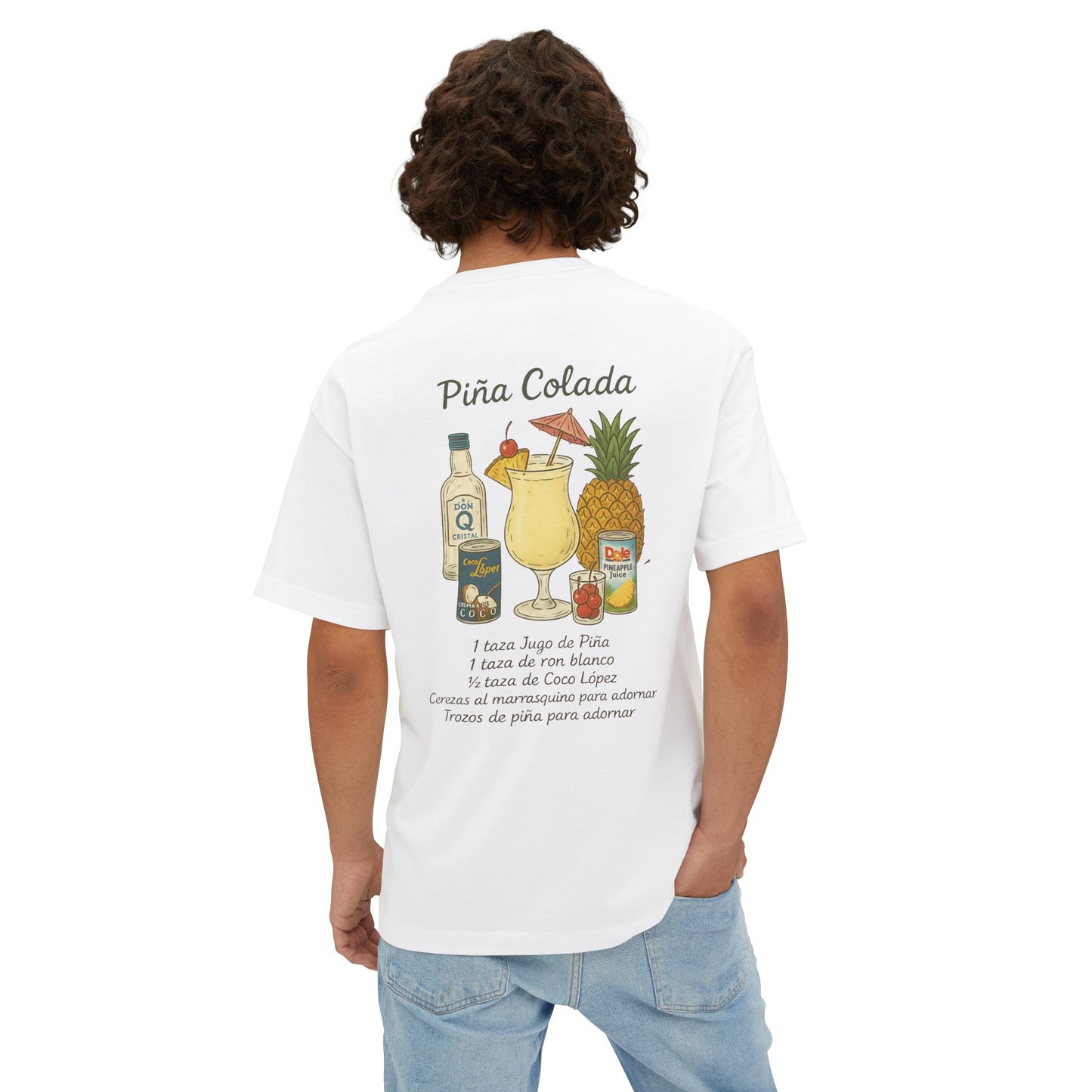 Receta Piña Colada - Oversized Boxy Light T-shirt