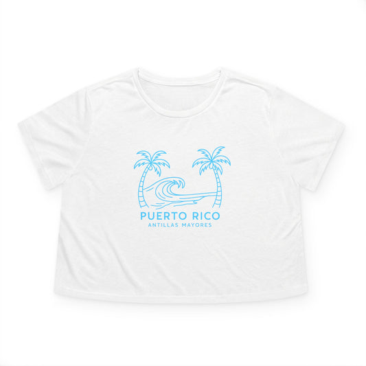 Puerto Rico Antillas Mayores - Flowy Cropped Tee