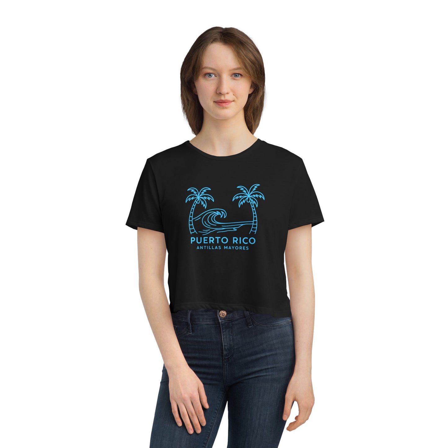 Puerto Rico Antillas Mayores - Flowy Cropped Tee