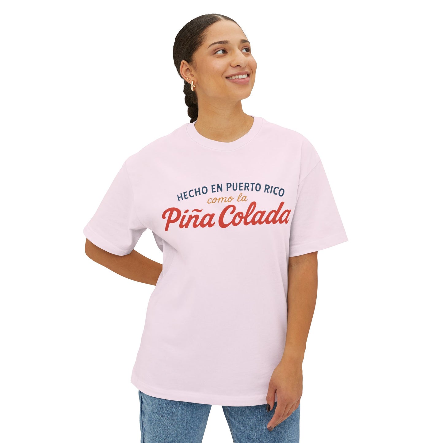 Puerto Rico Piña Colada Tee - Oversized Boxy Light T-shirt