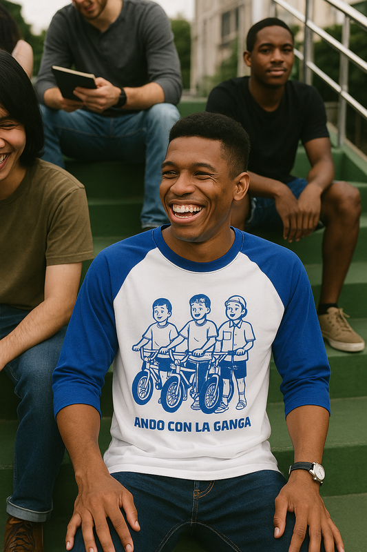 'ANDO CON LA GANGA' Unisex Three-Quarter Sleeve Raglan Shirt