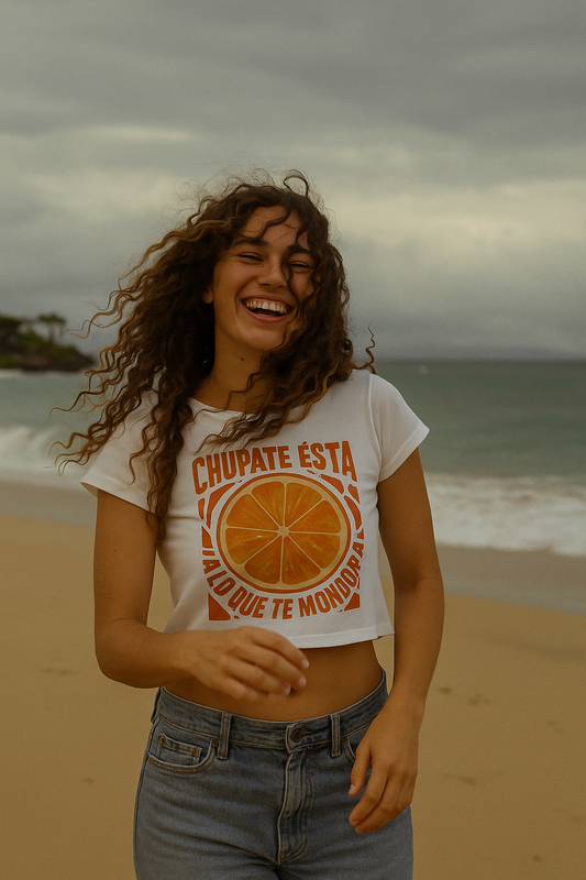 Chupatela la china - Flowy Cropped Tee