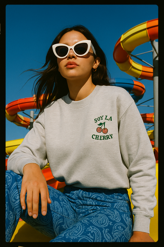 'Soy la cherry'  - Unisex Cherry Crewneck Sweatshirt
