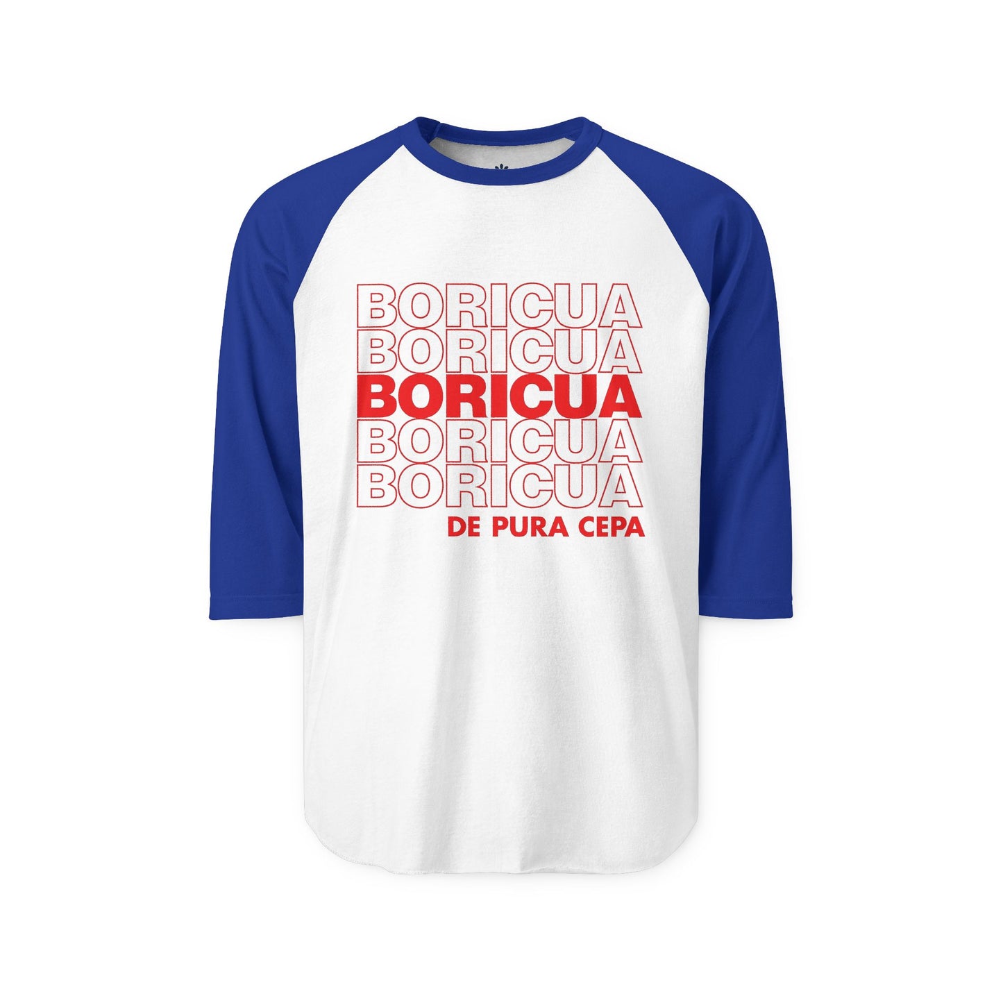 Boricua De Pura Cepa - Unisex 3/4 Sleeve Raglan Shirt