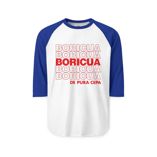 Boricua De Pura Cepa - Unisex 3/4  Sleeve Raglan Shirt