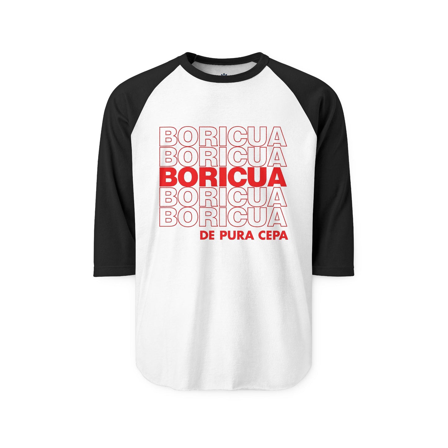 Boricua De Pura Cepa - Unisex 3/4 Sleeve Raglan Shirt