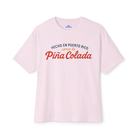 Puerto Rico Piña Colada Tee - Oversized Boxy Light T-shirt