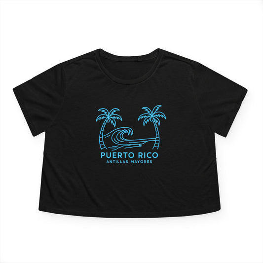 Puerto Rico Antillas Mayores - Flowy Cropped Tee