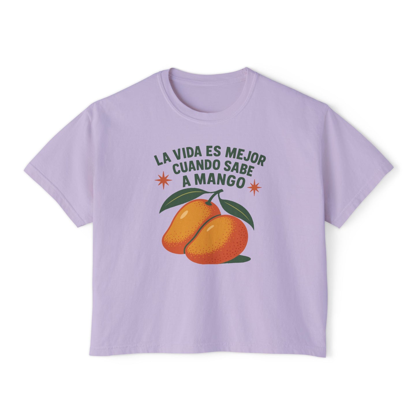 La Vida Es Mejor Cuando Sabe a Mango Women's Boxy Tee