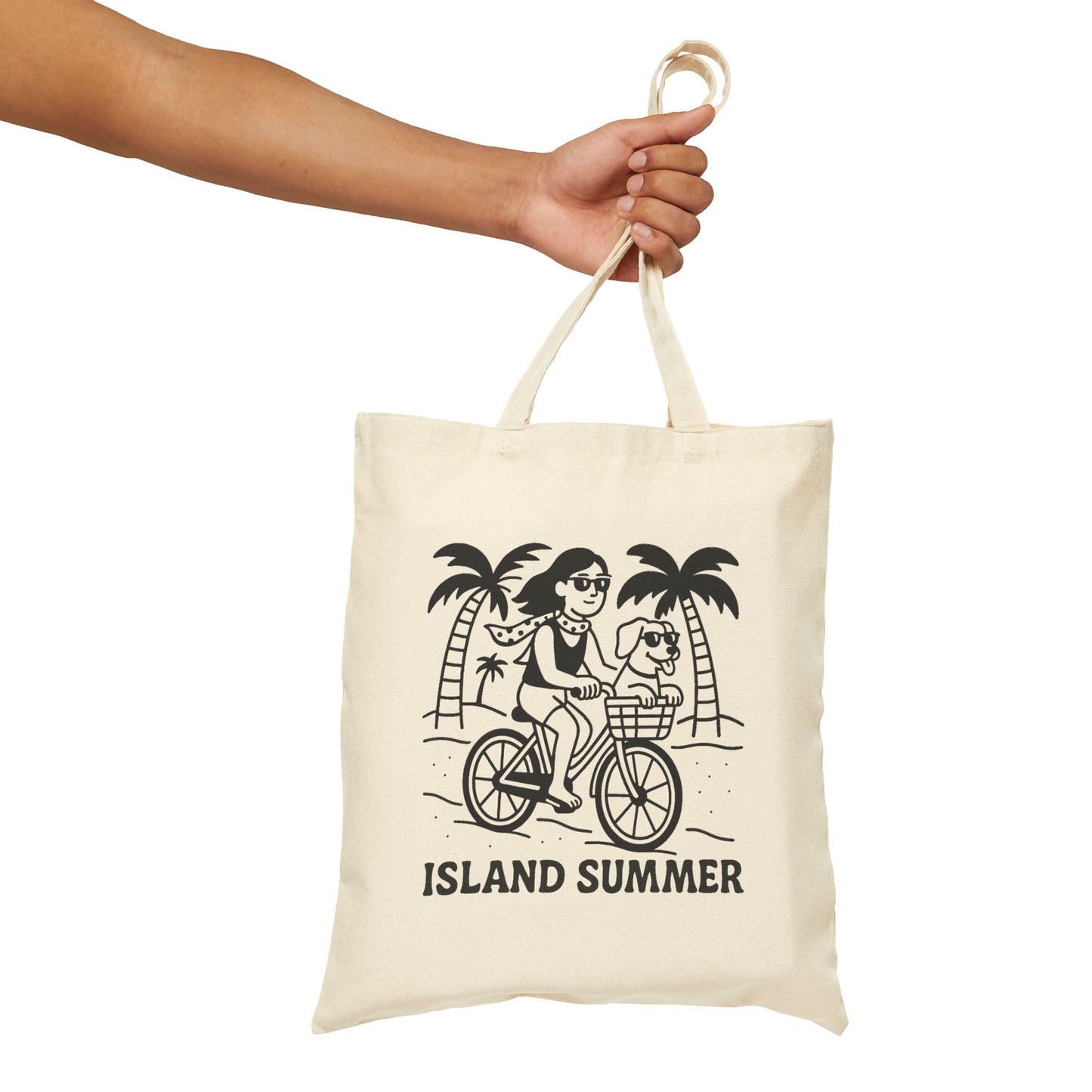 Island Summer Cotton Canvas Tote Bag