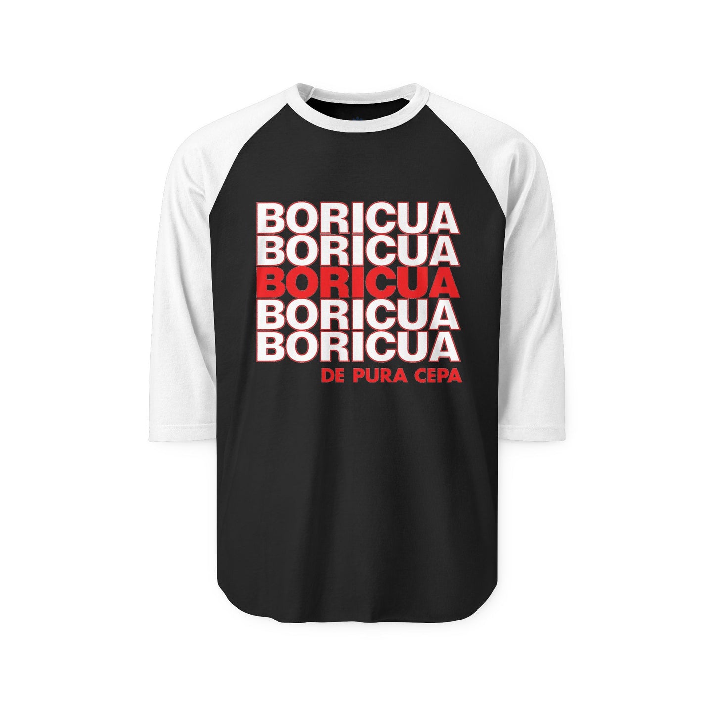 Boricua De Pura Cepa - Unisex 3/4  Sleeve Raglan Shirt