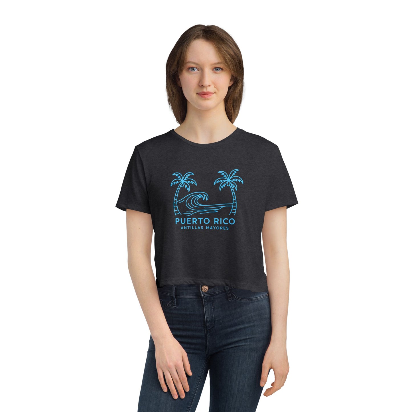 Puerto Rico Antillas Mayores - Flowy Cropped Tee